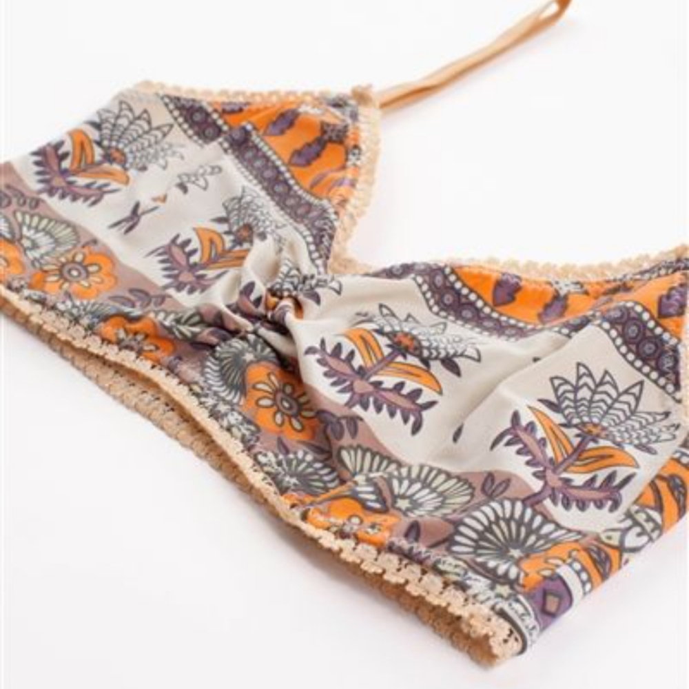 🌸 Spell Rare Orange Gypsy Love Bralette SZ 12 🧡